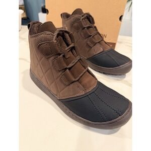 Camel Crown Men Lined Snow Boots 8.5 Brown Waterproof Duck Toe Winter Outdoor